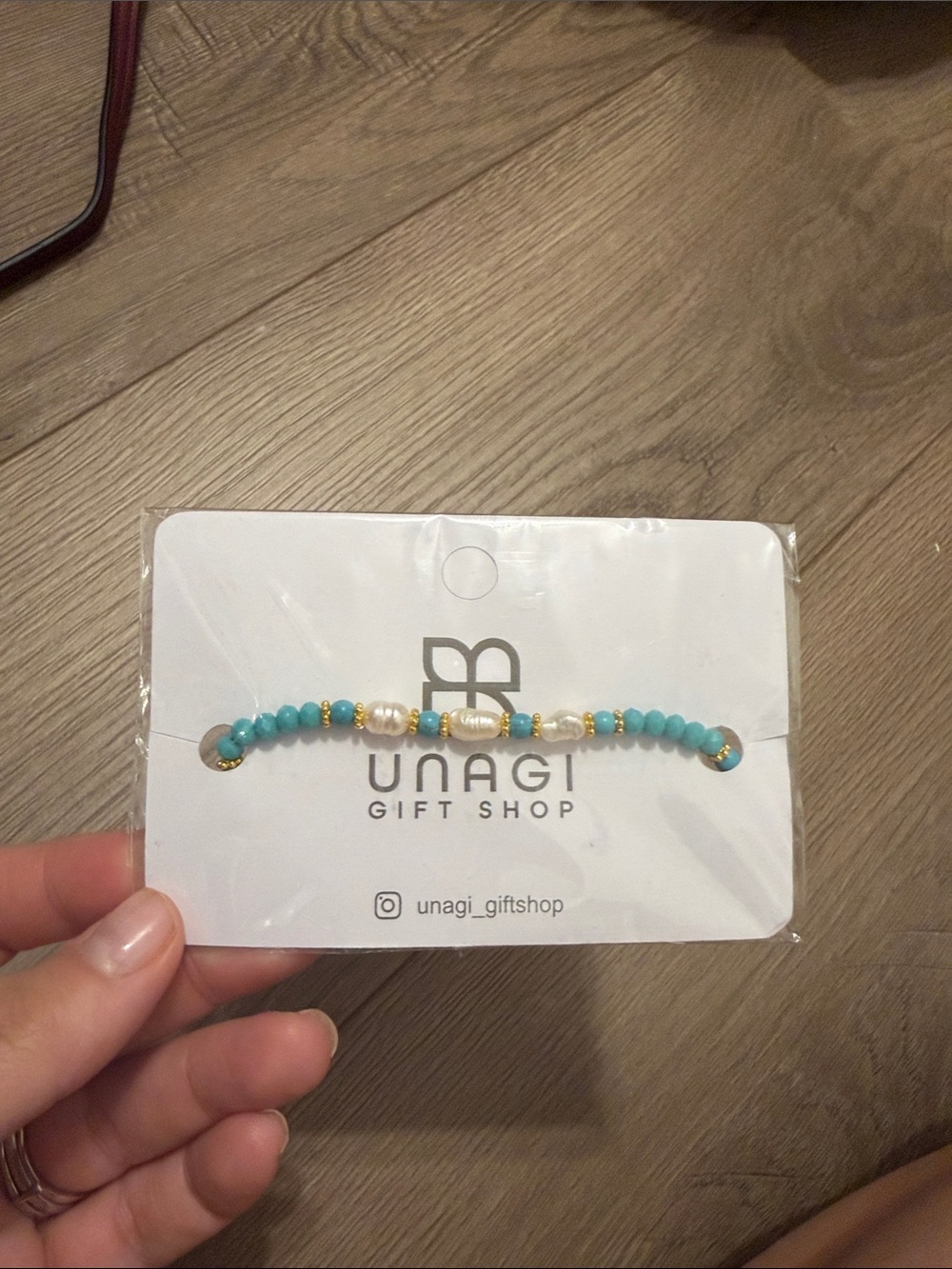 Unagi Turquoise Beaded Bracelet with Pearl Accents NWT @@@@